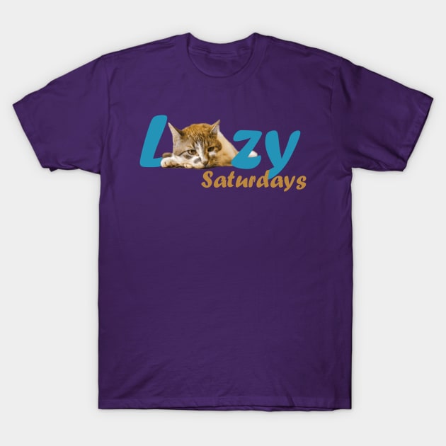 Lazy Cat Saturdays T-Shirt by Czajnikolandia